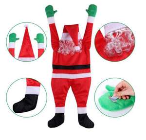 Holiday Decoration Velvet Santa Claus Climbing Wall Clothes with Shining Eyes <b>Grinch</b> Climbing Wall Clothes for Dropship Shipping - Product Image 2