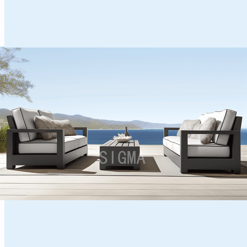 SIGMA Villa Hotel Aluminium Outdoor Furniture Set Aluminium Sofa Set Patio Set Outdoor Furniture