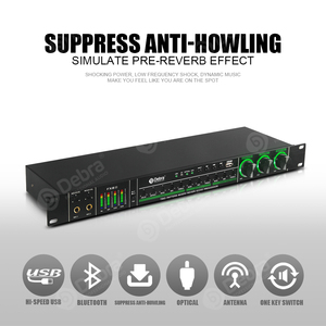 Debra D-280 Procesador de Audio Metálico para Minería con Pre-Stage, Reverb y Anti-Howling, USB para Interfaz Óptica, Luces LED Cableadas, Ligero - Product Image 2