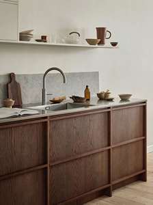 Gabinetes de Pared Estrechos de MDF con Diseño Rústico y Alacena de Estilo Moderno para el Hogar, Isla de Cocina Pequeña Personalizada - Product Image 6