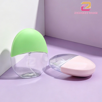Botol Semprot Mini PET Transparan 30ml Bentuk Telur Lucu dengan Tutup Lengkung Pastel, Portabel untuk Penyimpanan Cairan, Cocok untuk Tetes Mata dan Facial Mist