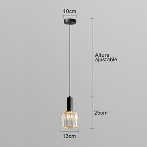 Lámparas colgantes de cristal modernas con hilo de pescar, candelabros pequeños para dormitorio, mesita de noche, Hotel, sala de estar, TV, pared de <span class=keywords><strong>fondo</strong></span> - Product Image 6