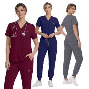 Nuevo Uniforme Médico Elástico Personalizado de Spandex para Enfermeras, Uniforme de Enfermera con Logotipo Personalizado, Uniforme de Hospital para Doctoras, GSM210g - Product Image 2