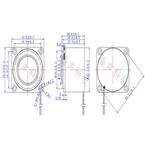 43mm Chiều cao 27.9mm bao vây với sửa chữa lỗ 4ohm 8Ohm 5 Watt loại dây đầy đủ 84dB xách tay mini khoang loa cho sân khấu - Product Image 5