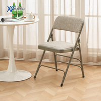 Chaise pliante rembourrée robuste avec structure métallique, chaise portable pour conférences, banquets et événements