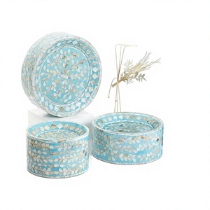 Juego de 3 soportes para pasteles de diferentes tamaños, diseño fantástico con incrustaciones de nácar, soporte para servir pasteles al precio más bajo. - Product Image 1