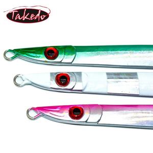 TAKEDO JY23 120g 160g 200g Long Lead Jig 3D Eyes Long et <span class=keywords><strong>T</strong></span> <span class=keywords><strong>Hin</strong></span> Vitesse de naufrage rapide Appâts de pêche Jigs Leurres Sinker - Product Image 4