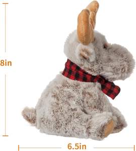 Yuhongtoys 8 pouces brodé gris <span class=keywords><strong>renne</strong></span> doux peluche jouet avec PP coton maille doublure câlin couette pour les enfants - Product Image 2