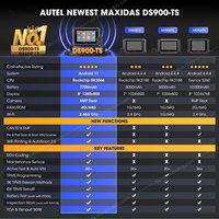 [VERSIÓN DE EE. UU.] Autel MaxiDAS DS900 TS Vehículo OBD2 Máquina de escáner Lector de código profesional Universal DS808 Herramientas de diagnóstico de automóvil
