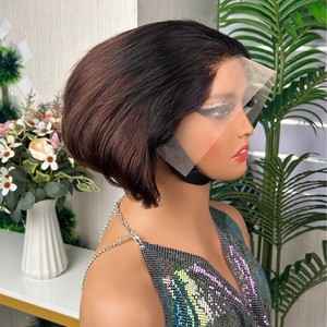 วิกผมสั้นทรงพิกซี่คัท SDD |   ลูกไม้โปร่งใสแบบ 13x4 สำหรับด้านหน้า |   ผมแท้บราซิลสำหรับผู้หญิง - Product Image 5