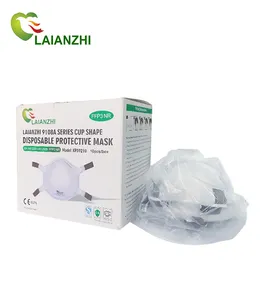 LAIANZHI-Mascarilla facial FFP3 con forma de copa, mascarilla protectora desechable con certificado CE, respirador suave, estándar europeo