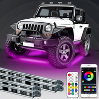 Barres lumineuses LED rigides en aluminium RVB couleur voiture Underglow lumière LED pour camion SUV Jeep Vans