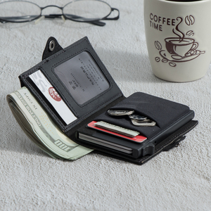 New Product Rfid Genuine Leather Business <b>Smart</b> Credit Card Case <b>Wallet</b> Mini Slim Minimalist Magnetic Pop up <b>Wallet</b> for Phone - Product Image 4