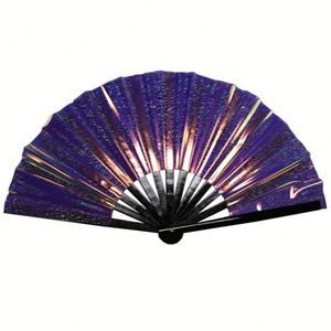 Large Hand Fan Custom Black Big Size Wholesale Bamboo Printed Hand Fan - Product Image 6