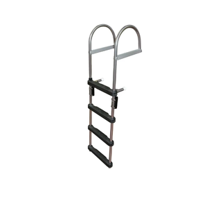 <span class=keywords><strong>Escalera</strong></span> para Barco de Aluminio Anodizado de Grado Marino, 4 Escalones, Capacidad de 300 Libras - Product Image 2