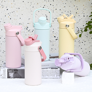 Botella de Agua Infantil Personalizada de 14 oz, Termo de Acero Inoxidable con Aislamiento y Pajita para Lonchera Escolar, Logotipo Personalizado - Product Image 6