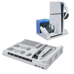 Estación de refrigeración delgada <span class=keywords><strong>PS5</strong></span>, almacenamiento de tarjetas de juegos, soporte de carga PS 5 para consola de controlador <span class=keywords><strong>PS5</strong></span>, soporte para auriculares, almacenamiento - Product Image 4