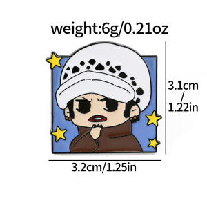 เข็มกลัดโลโก้การ์ตูนอนิเมะน่ารัก 3000 แบบ หมวก เข็มกลัดติดเสื้อ ลายการ์ตูนวันพีซ ลูฟี่ โซโล นามิ ซันจิ ทำจากโลหะเคลือบ - Product Image 2
