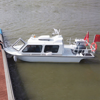 Yacht de sport de luxe haut de gamme en aluminium 21,3 pieds (6,5 m) Bateau de pêche hors-bord haute performance Coque en V profond Bateau à cabine