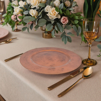 Assiette de Présentation Élégante à Motif Végétal Classique Personnalisé, en Plastique Lisse pour Décoration de Table de Fête