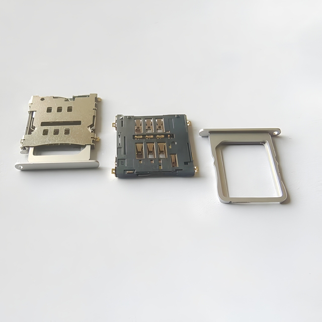 GXD SMT 6Pin Self Eject Nano SIM Card Holder 1.5mm Height External Welding Card Slot with CD Pin Wearable Electronics