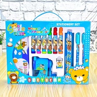Ensemble de papeterie adorable pour enfants avec gomme et taille-crayon, sous blister, cadeau idéal pour l'école et le bureau des élèves