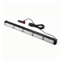 Barre lumineuse LED 8-28W à 6 modes stroboscopiques, 10-36 pouces, boîtier en aluminium, grille de toit, plusieurs couleurs, lumière linéaire longue et clignotante pour véhicule