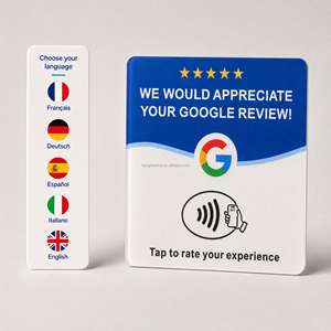 Placa Acrílica NFC Multilingüe para Reseñas de Google, Resistente al Agua, Escaneo Instantáneo, Panel de Visualización - Product Image 1