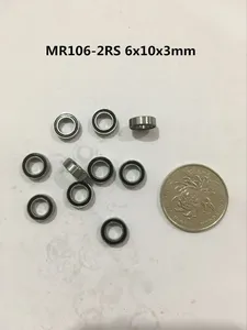10 ชิ้นมินิแบริ่ง MR106-2RS MR106ZZ L-1060 676ZZ MF106ZZ 6x10x3 มม.MR106 แบริ่งแบบเปิดแบริ่งบอลแบริ่งแบริ่งหน้าแปลน - Product Image 4
