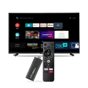 Yeni tasarım HD-MI 2.0 dört çekirdekli Android TV çubuk mini PC 4K 2GB RAM Mali-G31 4K Android TV çubuk mini PC ses uzaktan Android 10.0 sahip