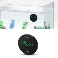 Termómetro para Acuario, Medidor de Temperatura del Agua Electrónico de Precisión Externo; Termómetro Adhesivo Recargable Específico para Acuarios