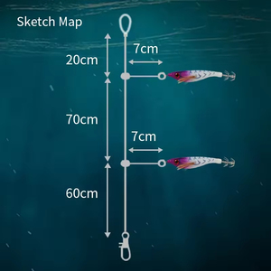 SKM Luminous <span class=keywords><strong>EGI</strong></span> Squid Jig señuelo de madera Camarón Jigging pulpo superior flotante <span class=keywords><strong>Sutte</strong></span> Señuelos de Pesca impresos hechos de plástico Metal - Product Image 4