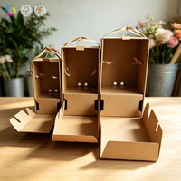 Großhandel Maßgefertigte Wellpappe-Blumenverpackung Versandbox, Seitlich Öffnender Deckel Versiegelbare Logo-Blumenstrauß-Papierbox