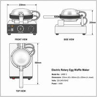 Machine à gaufres bulles électriques commerciales 110V/220V – Gaufrier belge Hong Kong pour gaufres aux œufs