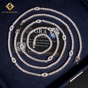 Collar de Tenis con Diseño de Ojos, Joyería de Plata de Ley 925 de Alta Calidad con Diamantes de Moissanita, Cadena de Tenis de 3 mm - Product Image 2