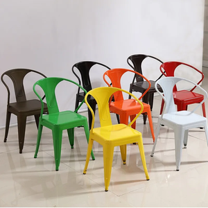 เก้าอี้บาร์เก้าอี้สำหรับห้องครัววินเทจซ้อนกันได้เฟอร์นิเจอร์อุตสาหกรรม - Product Image 6