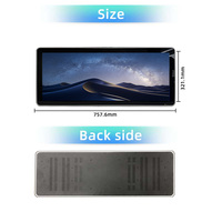 Pantalla Publicitaria de Barra Estirada de 29.4 Pulgadas, DC12-24V, 4G, Montaje en Techo, Pantalla de Información para Autobús Urbano, Tren, OEM Disponible