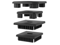 Moderno IP65 impermeable cuadrado LED Luz de jardín Solar Multi-Base poste al aire libre con energía de la batería para puertas y vallas