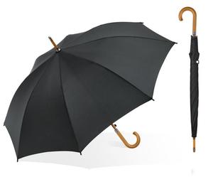 Ô Quảng Cáo In Logo Khách Hàng Ô Tay Cầm Móc Gỗ Cong Mở Tự Động Có Tay Cầm Bằng Gỗ Logo - Product Image 2