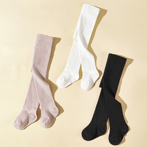 Wholesale Cotton Knit <strong>Burgundy</strong> Pure Color Baby <strong>Tights</strong> for Girls - Product Image 6