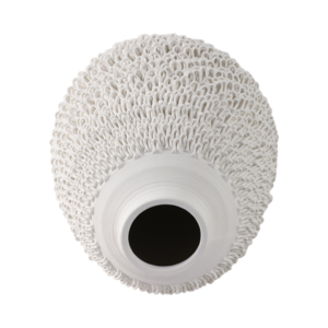 Vaso in Ceramica Ovale 3D Texturizzato, Decorazione Moderna per Soggiorno, Ufficio e Tavolo - Product Image 6