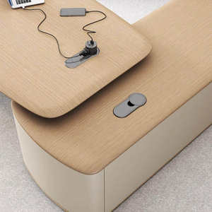 โต๊ะคอมพิวเตอร์ประหยัดพื้นที่ โต๊ะเดี่ยว เฟอร์นิเจอร์สำนักงาน ปรับระดับได้ ทำจากไม้จริง โต๊ะยกได้ทันสมัย ออกแบบตามหลักสรีรศาสตร์ สำหรับอาคารสำนักงาน - Product Image 2