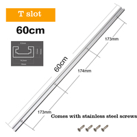 Rail d'onglet et fente en T Type 19 en alliage d'aluminium, idéal pour le travail du bois sur une scie/routeur et la Table de travail