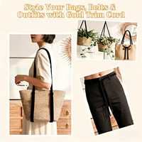Cordon de macramé moderne enduit haute résistance pour rideaux, sacs et chaussures, diamètre 5 mm, longueur personnalisable