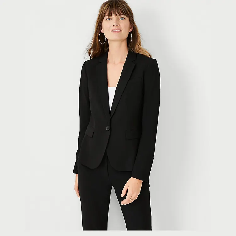 Conjunto de pantalón negro profesional para mujer, blazer, traje, uniformes, último diseño