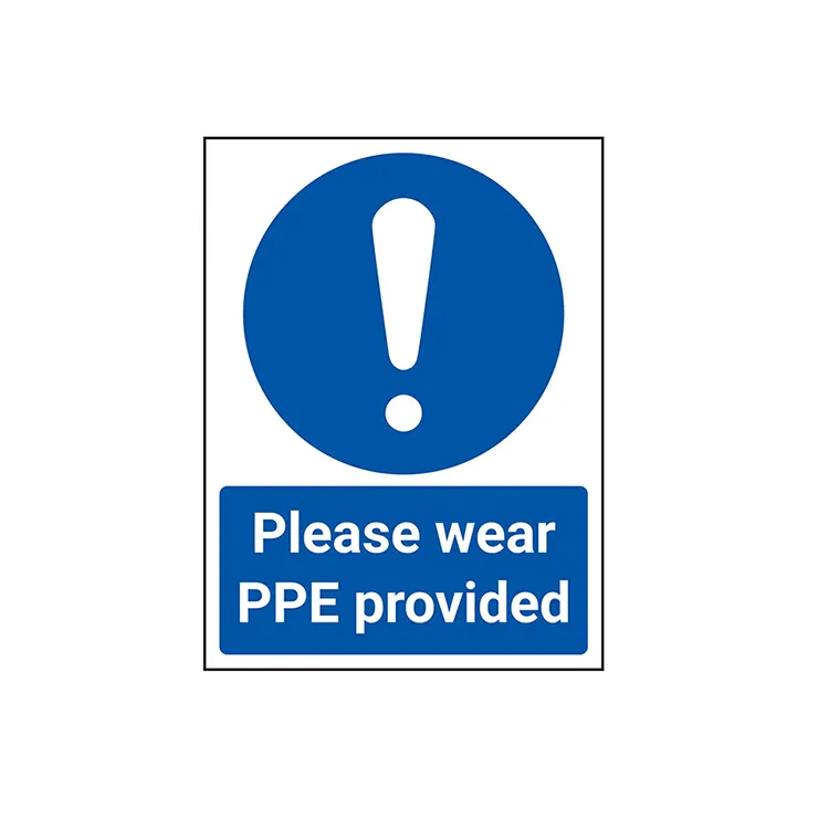 Obligatorische Schilder für industrielle Sicherheit PP-Schilder am Arbeitsplatz als Warnzeichen gegen Verschleiß