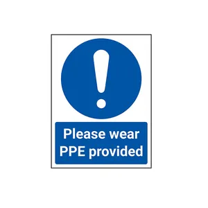 בטיחות תעשייתית שלטים חובה מקום עבודה PP ללבוש שלטי אזהרה