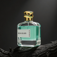 Flacon de parfum en verre transparent de luxe 100 ml avec bouchon en alliage de zinc, logo personnalisé, flacon de parfum vide, emballage en boîte cadeau