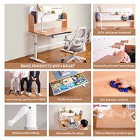 Table de lecture intelligente ergonomique pour enfants Table d'étude avec étagère Meubles de maison Bureau d'étude pour enfants à hauteur réglable
