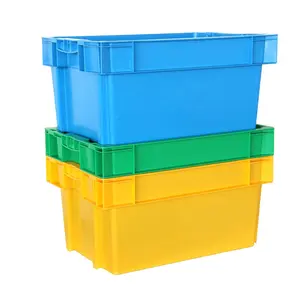 산업용 스마트 창고 보관 이동 따기 쌓을 수 있는 접이식 플라스틱 보관함 토트 용기 상자